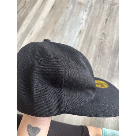 NWT DC Shoes Hat Cap Fitted Adult Large Black Blue Cotton 59 Fifty - 7 and 1/8 - Picture 7 of 8